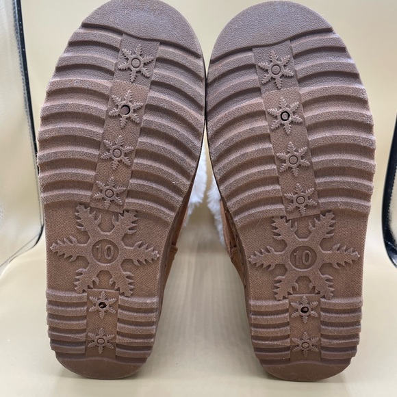 Sz 10 SO Women’s ABIGAIL Chestnut Brown Faux Fur Cozy Winter Mid-Calf Boots NEW! - Picture 4 of 4